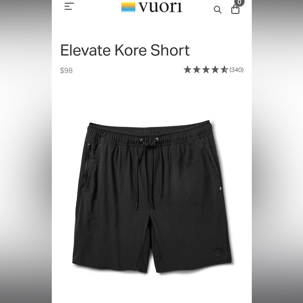 Vuori - Elevate kore short - black